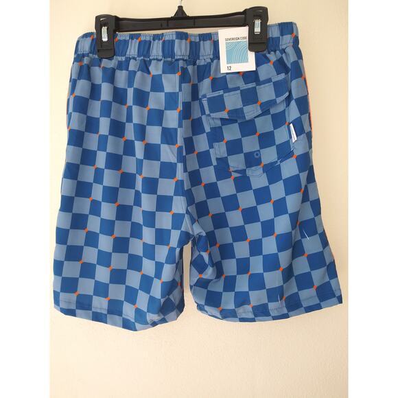 NWT Boys Sovereign Code Shorts Blue Checkered 12 *Flaw - Picture 4 of 10